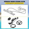 VEVOR Hydraulic Outboard Steering Kit 300HP, Hydraulic Steering Kit Helm Pump,Hydraulic Boat Steering Kit with 22 Feet Hydraulic Steering Hose for Boa