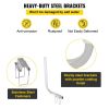 VEVOR Boat Trailer Guide-on, 22", 2PCS Steel Trailer Post Guide ons, with White PVC Tube Covers, Complete Mounting Accessories Included, for Ski Boat,